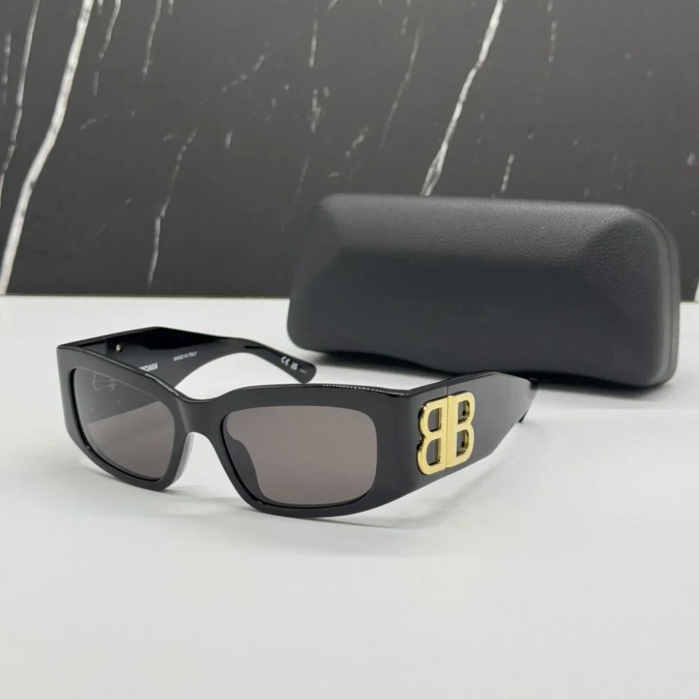 NEW BALENCIAGA BB0360S 005 UNISEX BLACK SUNGLASSES